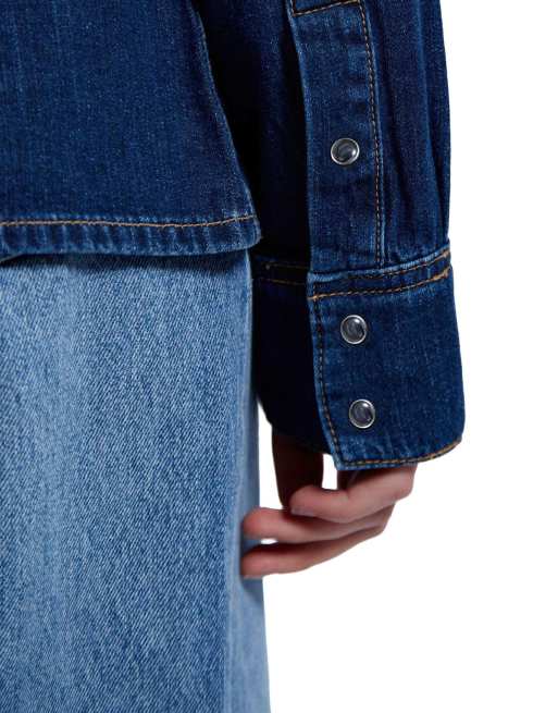 Dr Denim Sukie shirt in blue, 3 of 7