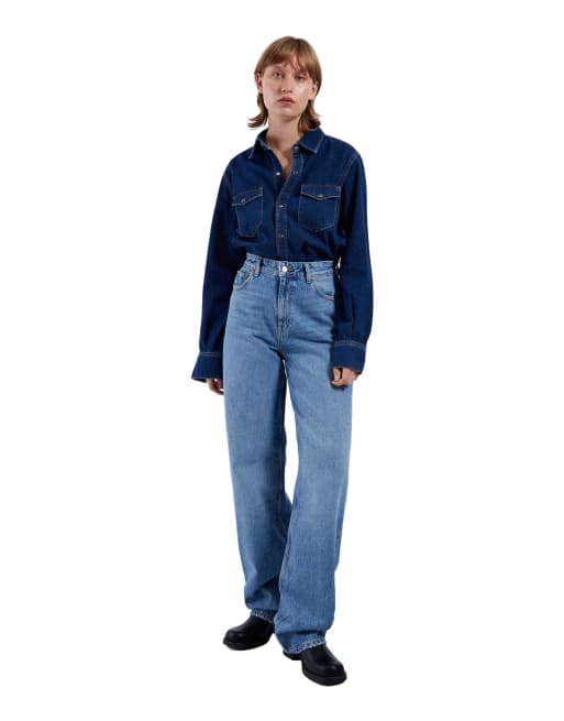 Dr Denim Sukie shirt in blue, 4 of 7