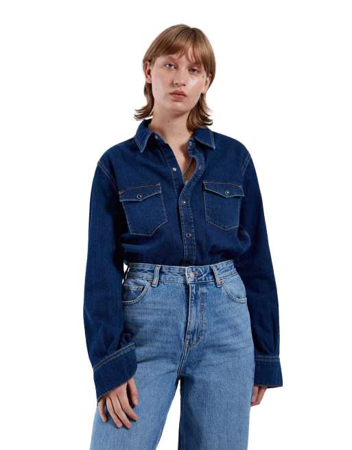 Dr Denim Sukie shirt in blue, 5 of 7