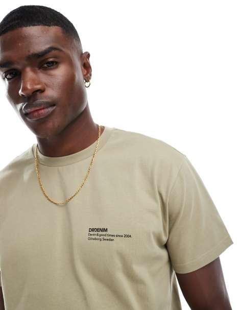 Dr Denim - T-shirt ras de cou à manches courtes - Beige neutre - view 1