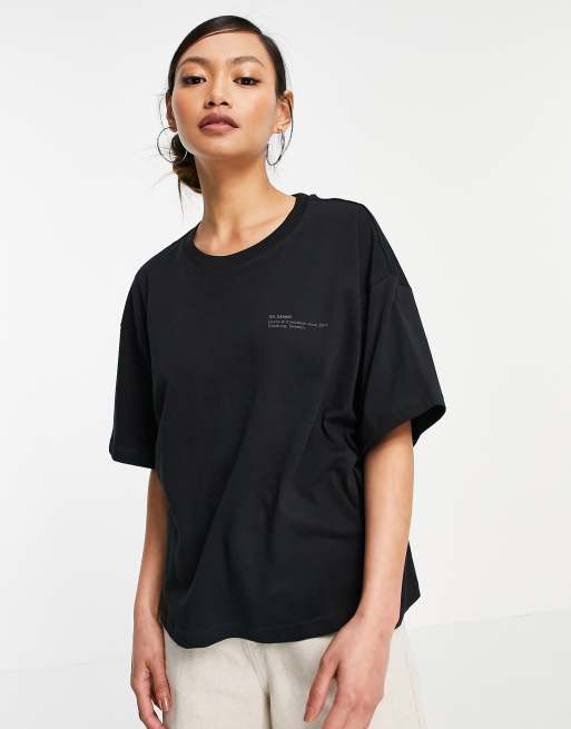 Dr Denim T-shirt with back logo in black | ASOS