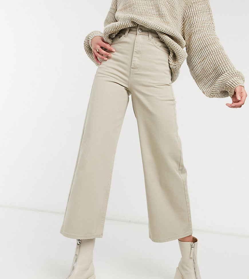 Dr Denim Tall Aiko Wide Leg Jeans In Stone Wash-beige | ModeSens
