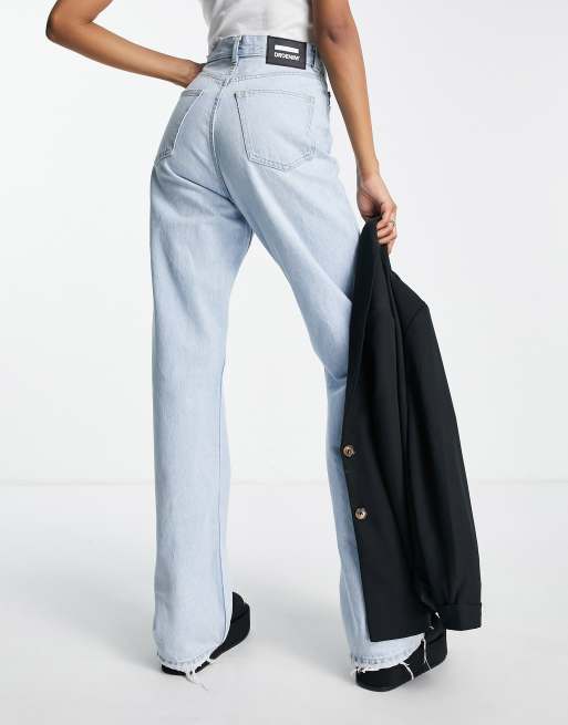 Dr Denim Tall – Echo – Jasnoniebieskie jeansy z szerokimi nogawkami i wysokim stanem, 4 z 4