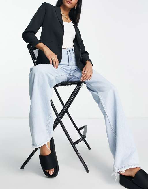Dr Denim Tall – Echo – Jeans in hellblauer Waschung mit superhohem Bund und weitem Bein, 3 von 4