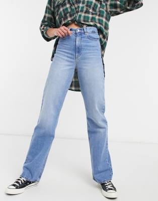 Dr Denim Tall – Echo – Jeans mit weitem Bein in Mittelblau | ASOS