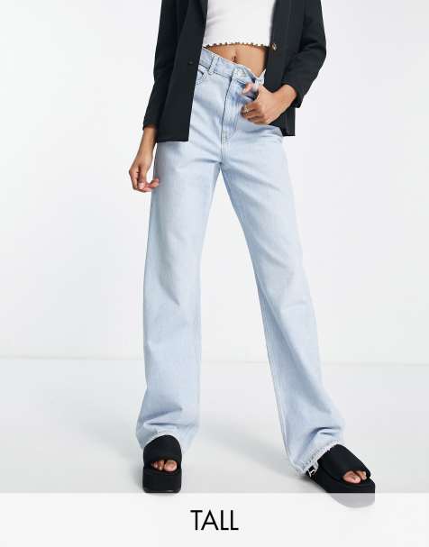 Dr Denim Tall - Echo Sky High - Jeans med vidde i lyseblå vask - view 1