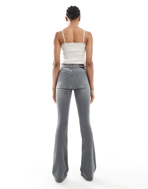 Dr Denim Tall Lexy Bootcut mid waist slim fit bootcut leg jeans in washed gray, 2 of 5