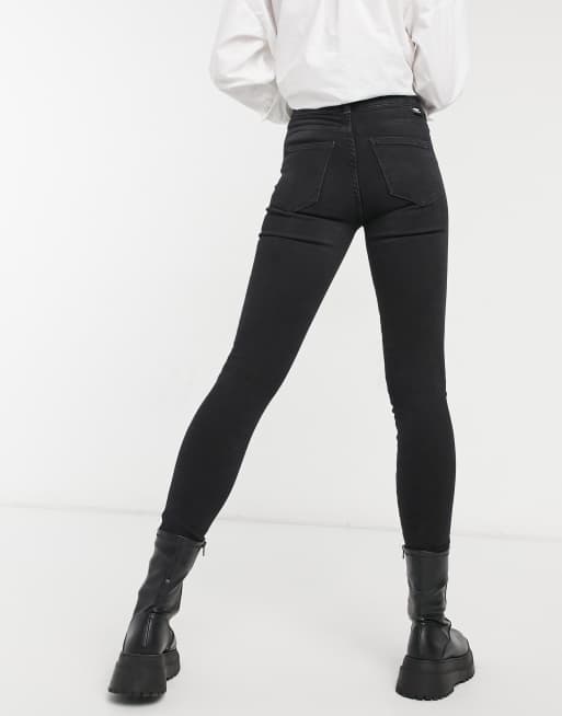 Dr Denim Tall - Lexy - Jean skinny à déchirures - Noir, 2 de 4