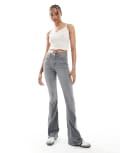 [Dr Denim Tall] Dr Denim Tall Lexy mid waist slim fit bootcut leg jeans in washed grey XS Washed grey