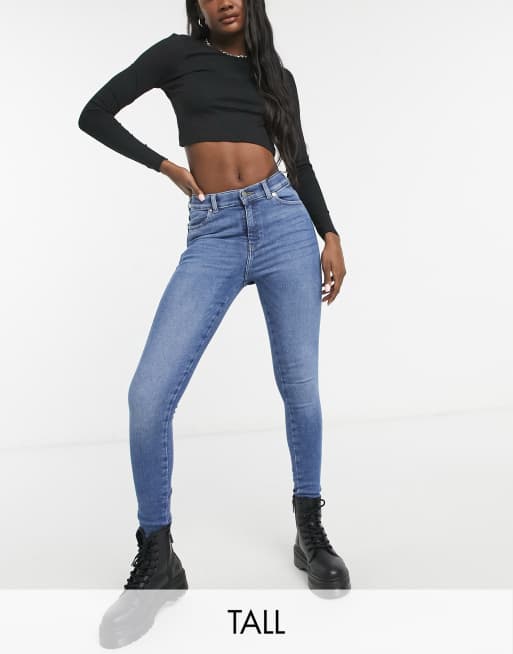 Dr Denim Tall – Lexy – Niebieskie jeansy o obcisłym kroju