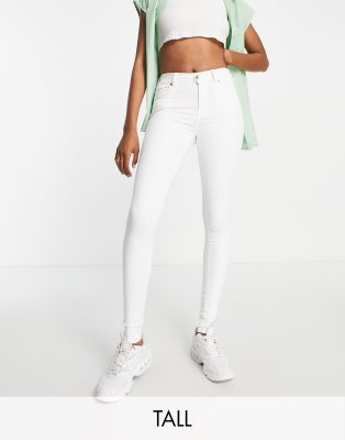 Dr Denim Tall lexy skinny jeans in white - ASOS Price Checker