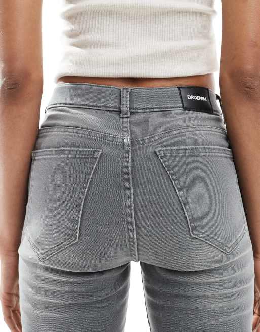 Dr Denim Tall - Lexy - Vasket grå bootcut-jeans med mellemhøj talje i slim fit, 5 af 5