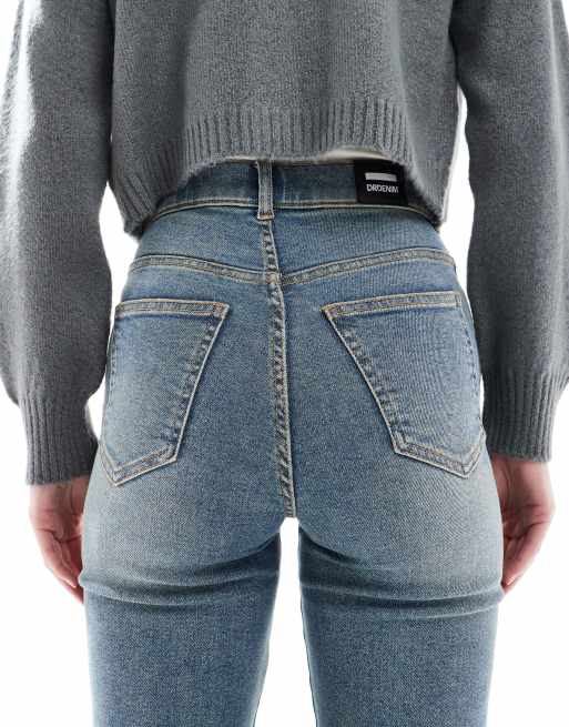 Dr. Denim Tall - Moxy - Jeans dritti lavaggio cape sporco medio effetto invecchiato, 4 di 5