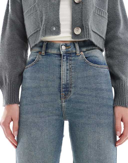 Dr. Denim Tall - Moxy - Jeans dritti lavaggio cape sporco medio effetto invecchiato, 5 di 5