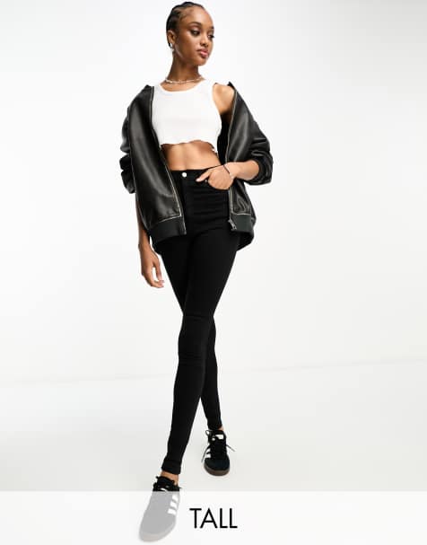 Dr. Denim Tall - Moxy - Jeans skinny a vita medio alta neri - view 1