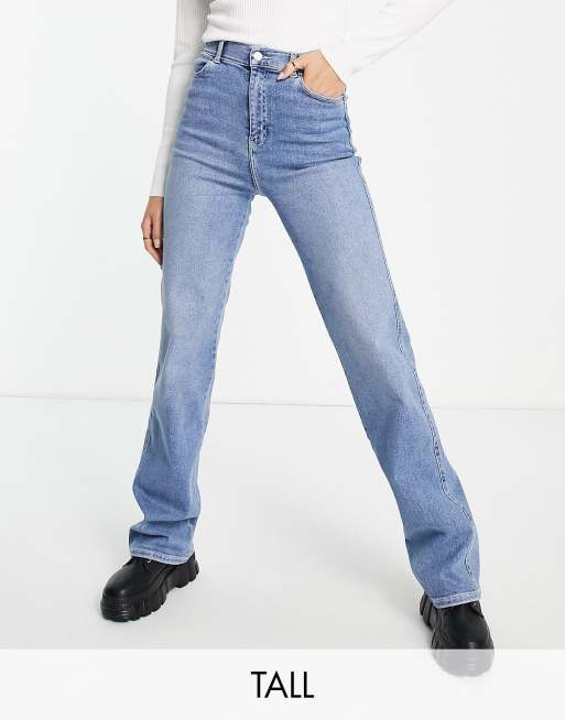 Dr Denim Tall – Moxy – Ljusblå jeans med raka ben och medelhög midja