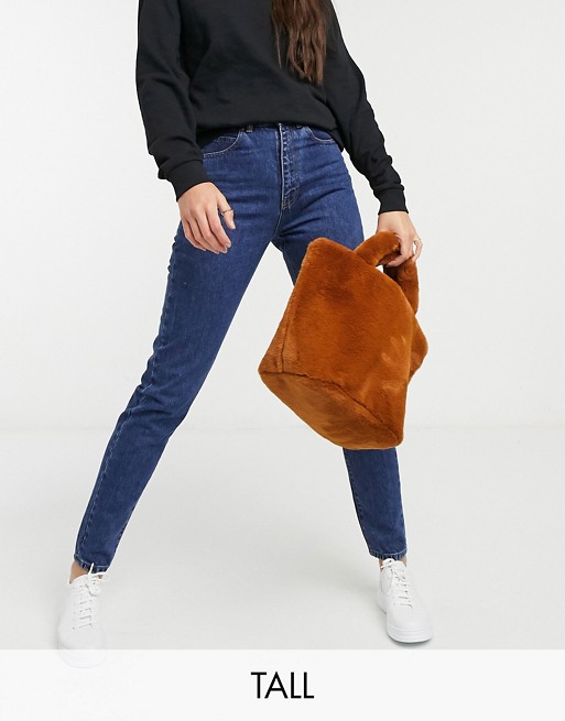 Dr Denim Tall Nora high rise mom jeans in blue