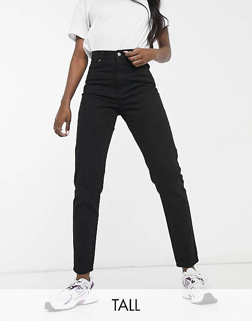  Dr Denim Tall Nora straight jeans in black 