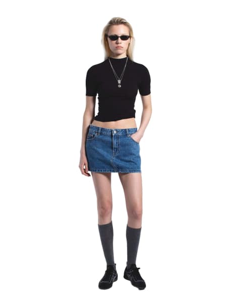 Dr Denim Tiggy skirt in blue - view 1