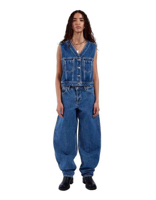 Dr Denim Tina top in blue, 5 of 7