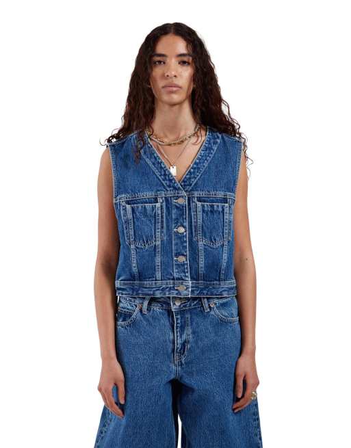 Dr Denim Tina top in blue, 7 of 7