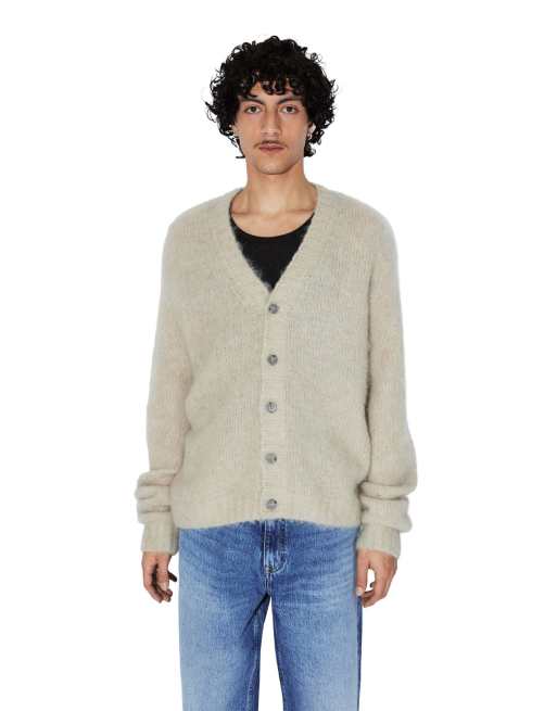 Dr Denim Tom cardigan in brushed silver lining, 4 of 7