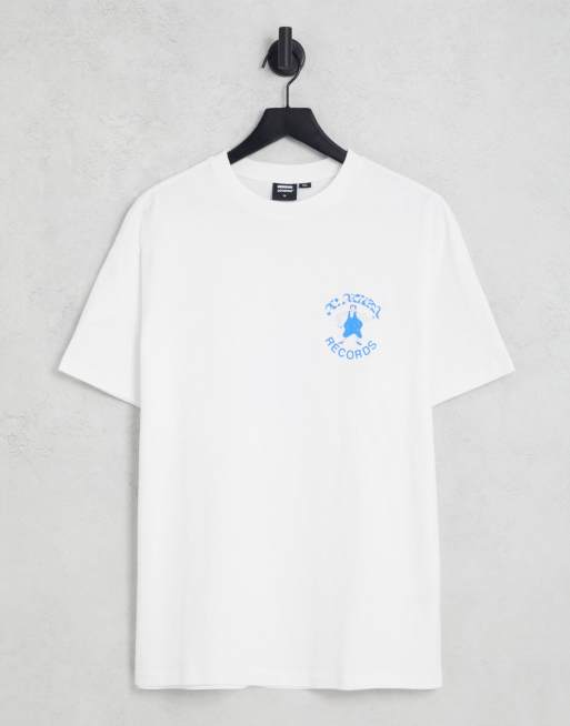 Dr Denim - Trooper - Hvid T-shirt med print bagpå 