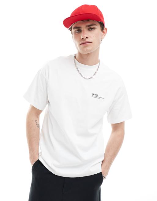 Dr Denim – Trooper – Locker geschnittenes T-Shirt in Weiß