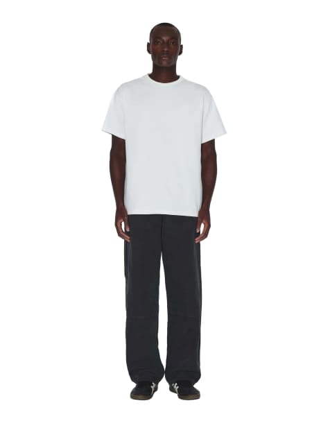 Dr Denim Trooper plain crew neck t-shirt in white - view 1