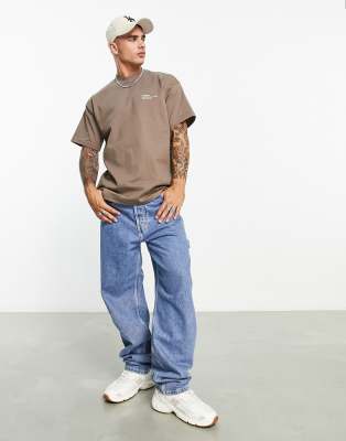 Dr Denim Trooper Relaxed Fit T-shirt In Brown