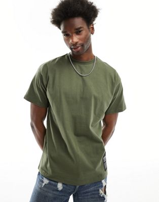 Dr Denim Trooper relaxed fit t-shirt with logo in khaki
