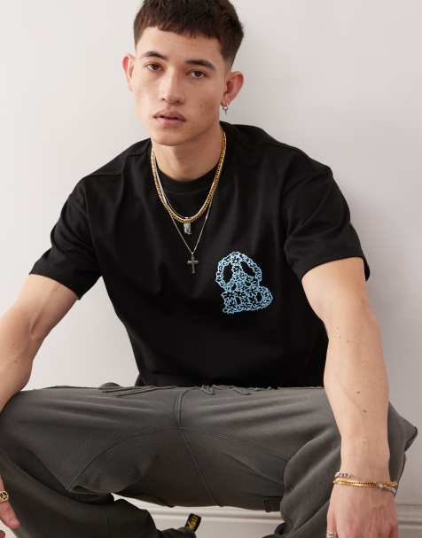 Dr Denim - Trooper - Ruimvallend T-shirt met print in zwart - view 1