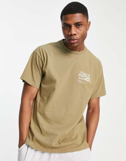 Dr Denim trooper t-shirt in dark khaki