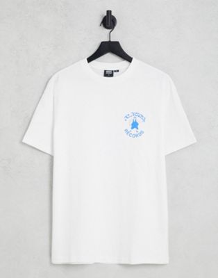 Dr Denim trooper t-shirt with back print in white  - ASOS Price Checker