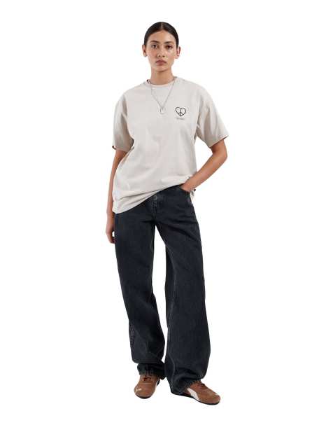 Dr Denim Trooper tee in silver - view 1