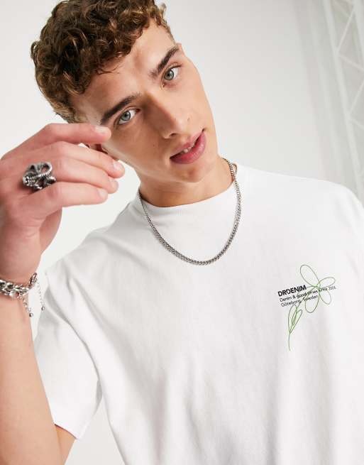 Dr Denim – Trooper – Weißes T-Shirt mit Rückenprint in lässiger Passform, 4 von 4