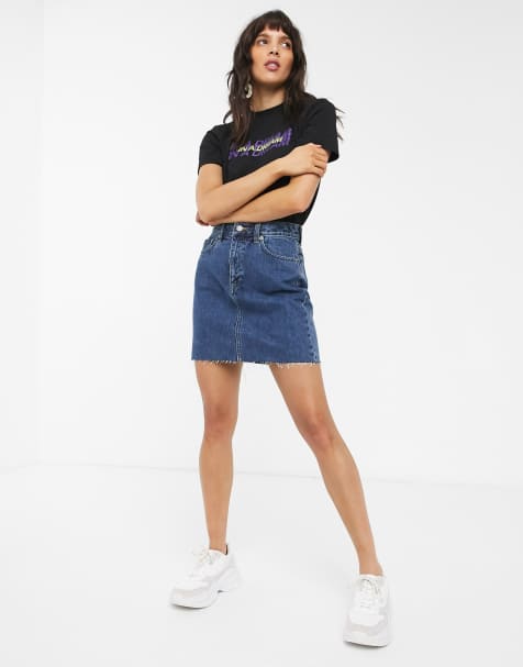Dr Denim – Ungesäumter Minirock