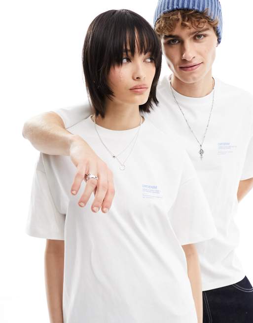 Dr Denim unisex Trooper relaxed fit t-shirt with 'good times since forever' back graphic print in white, 2 of 4