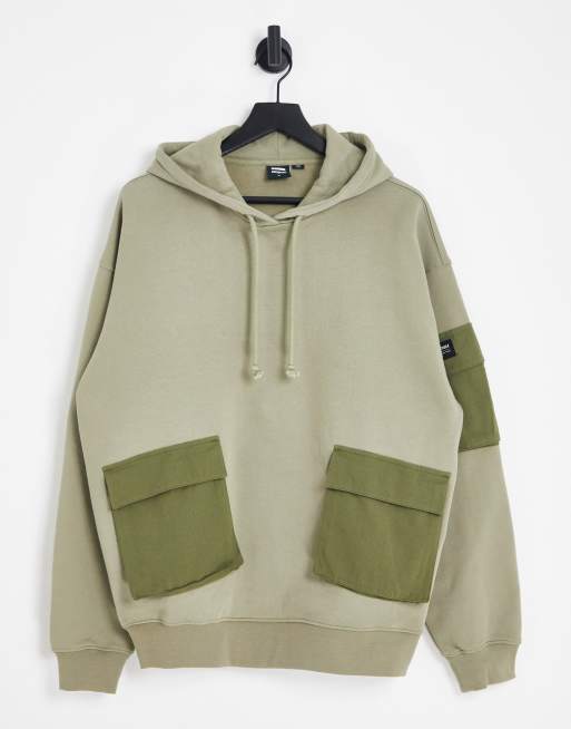 Dr Denim utility hoodie in khaki