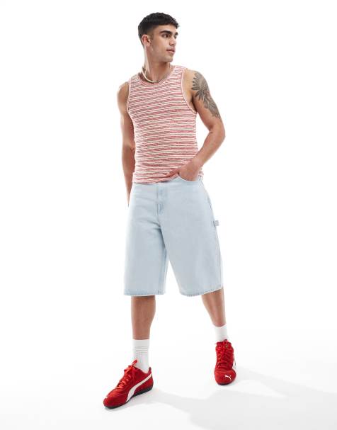 Dr Denim - Vali Worker - Bermuda baggy en jean - Rétro délavé très clair - view 1