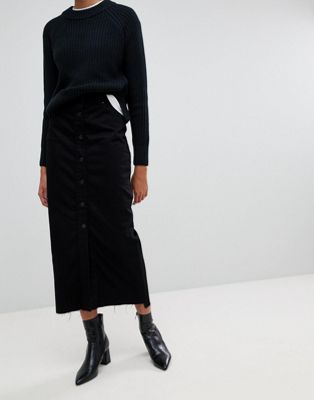 dr denim maxi skirt