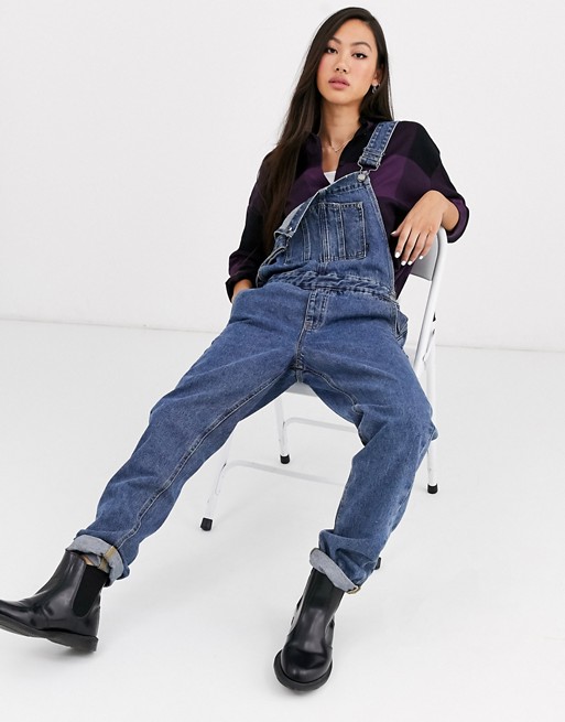 Dr Denim worker relaxed fit dungaree