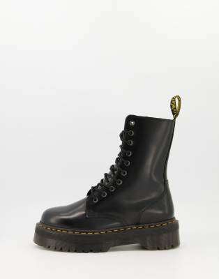 Dr Martens 10 eye Jadon hi boots in black | ASOS