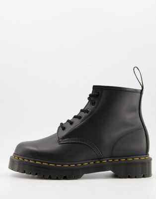 Dr Martens 101 6 eye bex boots in black - ASOS Price Checker