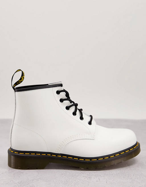 Dr Martens 101 6 eye boots in white