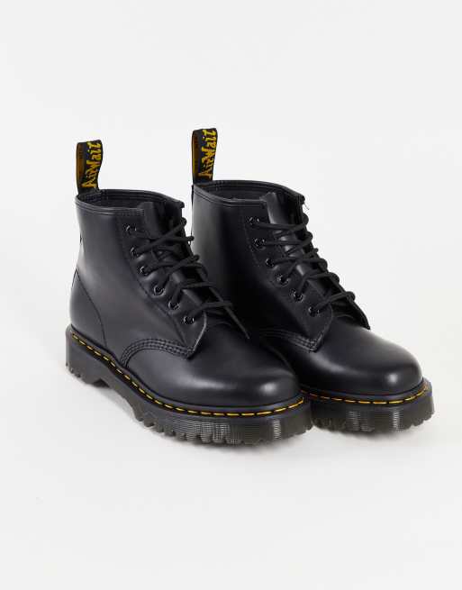 Dr Martens 101 Bex 6 Eye Boots in Black Smooth | ASOS