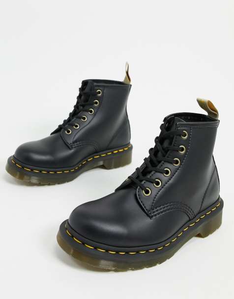 Dr Martens - 101 - Bottes à 6 œillets en matière vegan - Noir - view 1