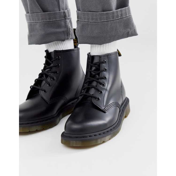 Trekken insluiten gezond verstand Dr Martens - 101 - Laarzen met 6 veteroogjes in zwart | ASOS