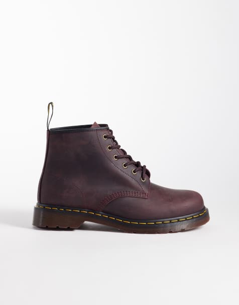 Dr. Martens – 101 – Stiefel in Crazy-Horse-Dunkelbraun mit 6 Ösen - view 1
