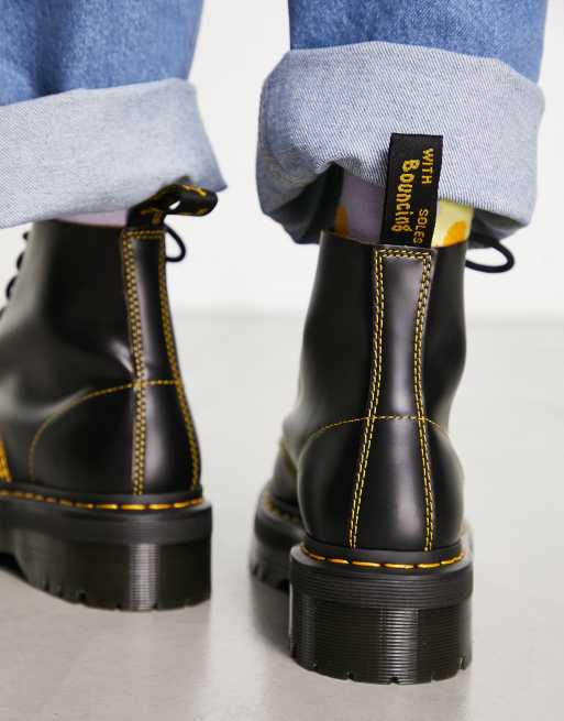 toelage winkel Briesje Dr Martens - 101 UB Quad - Laarzen met 6 vetergaatjes van glad vintage leer  in zwart | ASOS